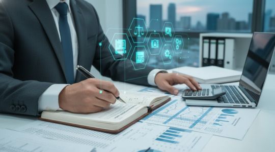 Consultor Premiumbravo realizando anotações durante processo de advisory consultoria estratégica prepação para exigências regulatórias