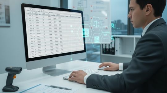 Especialista realizando Revisão de Vida Útil e Saneamento de Cadastro